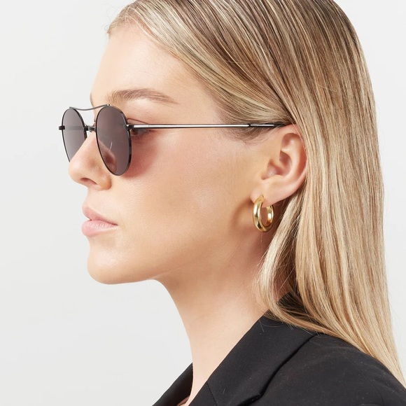 SHEVOKE Damon Jet Black Round Sunglasses - Picture 3 of 12